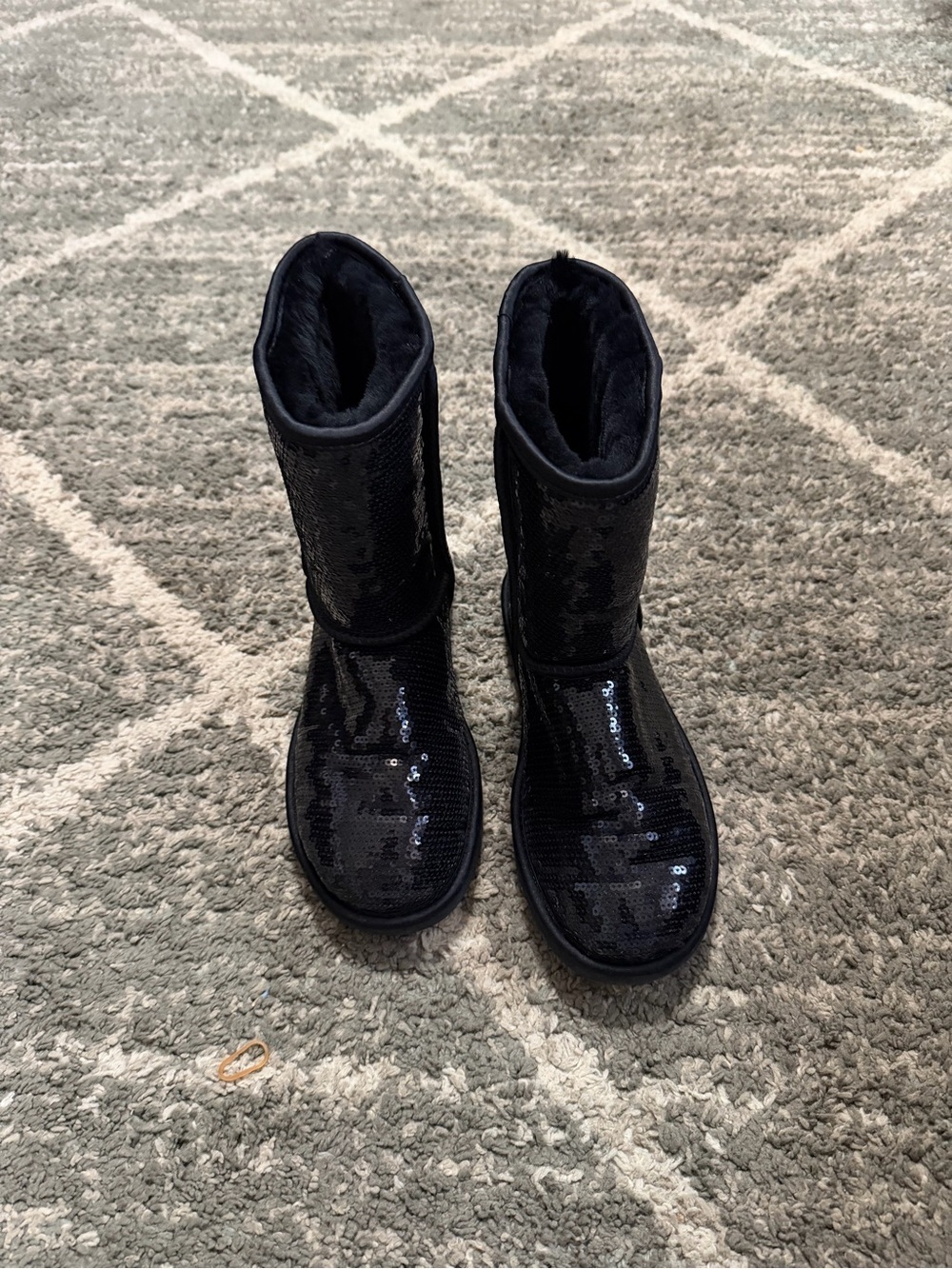 UGG Black Sequin Mid-Calf Winter Boots